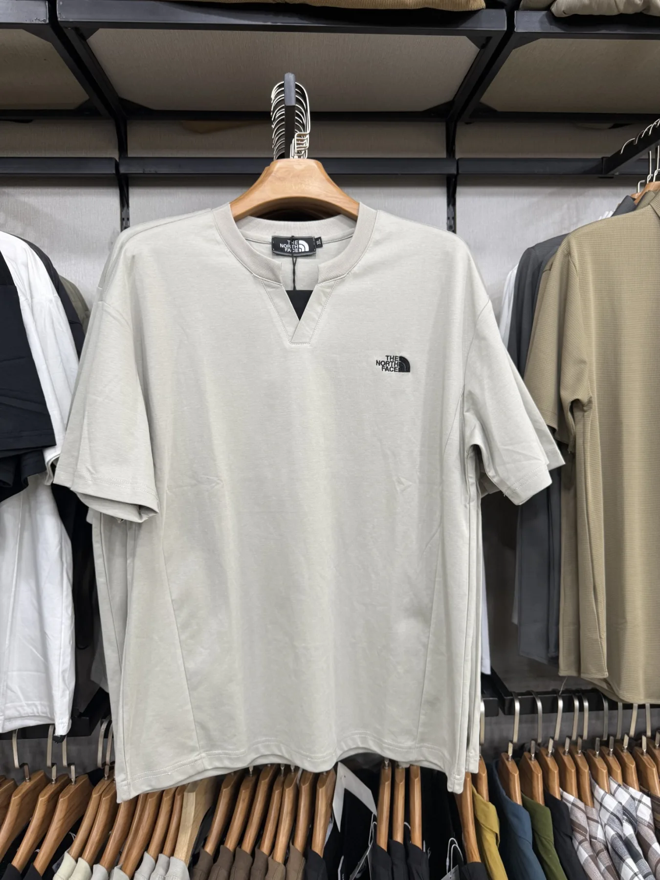 White Notch-Neck T-Shirt